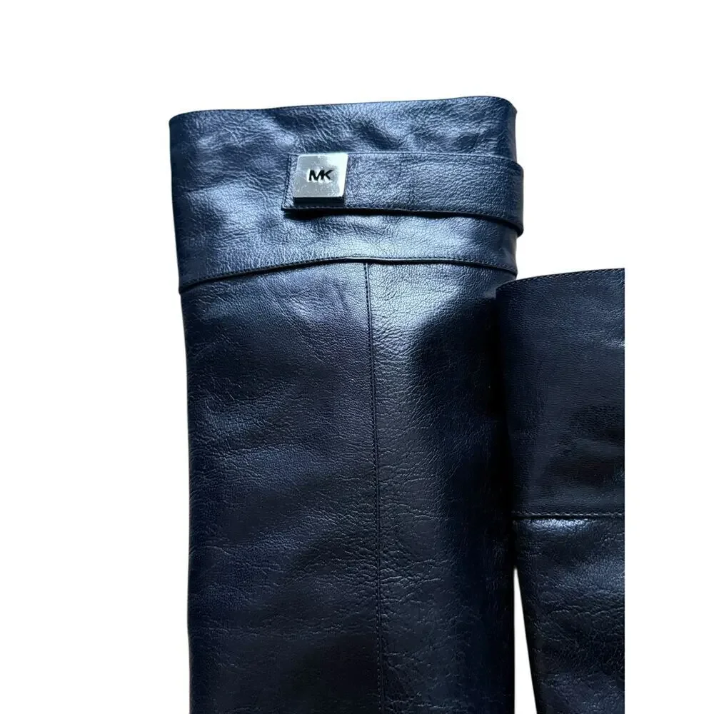 Michael Kors Devenport Boots Leather Knee High Women's Size 6M